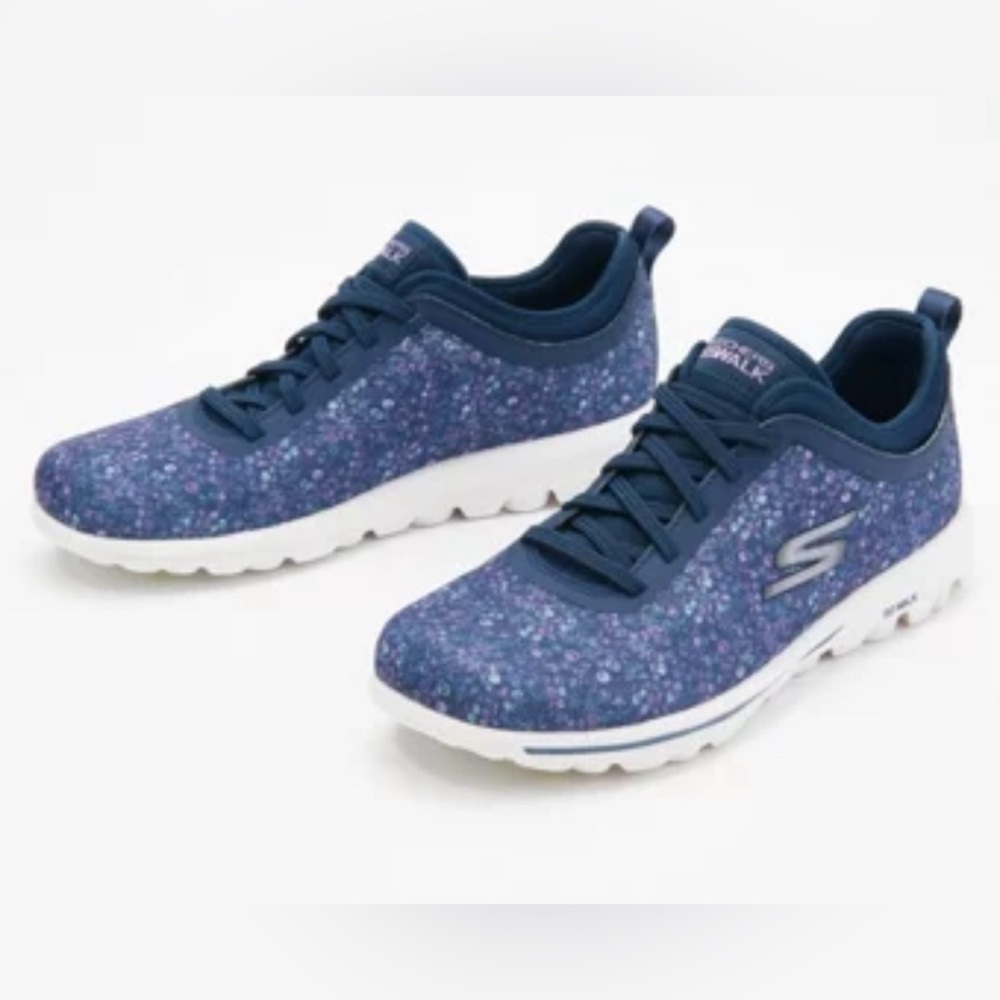 Skechers GOwalk Classic Washable Bungee floral print, mesh upper
